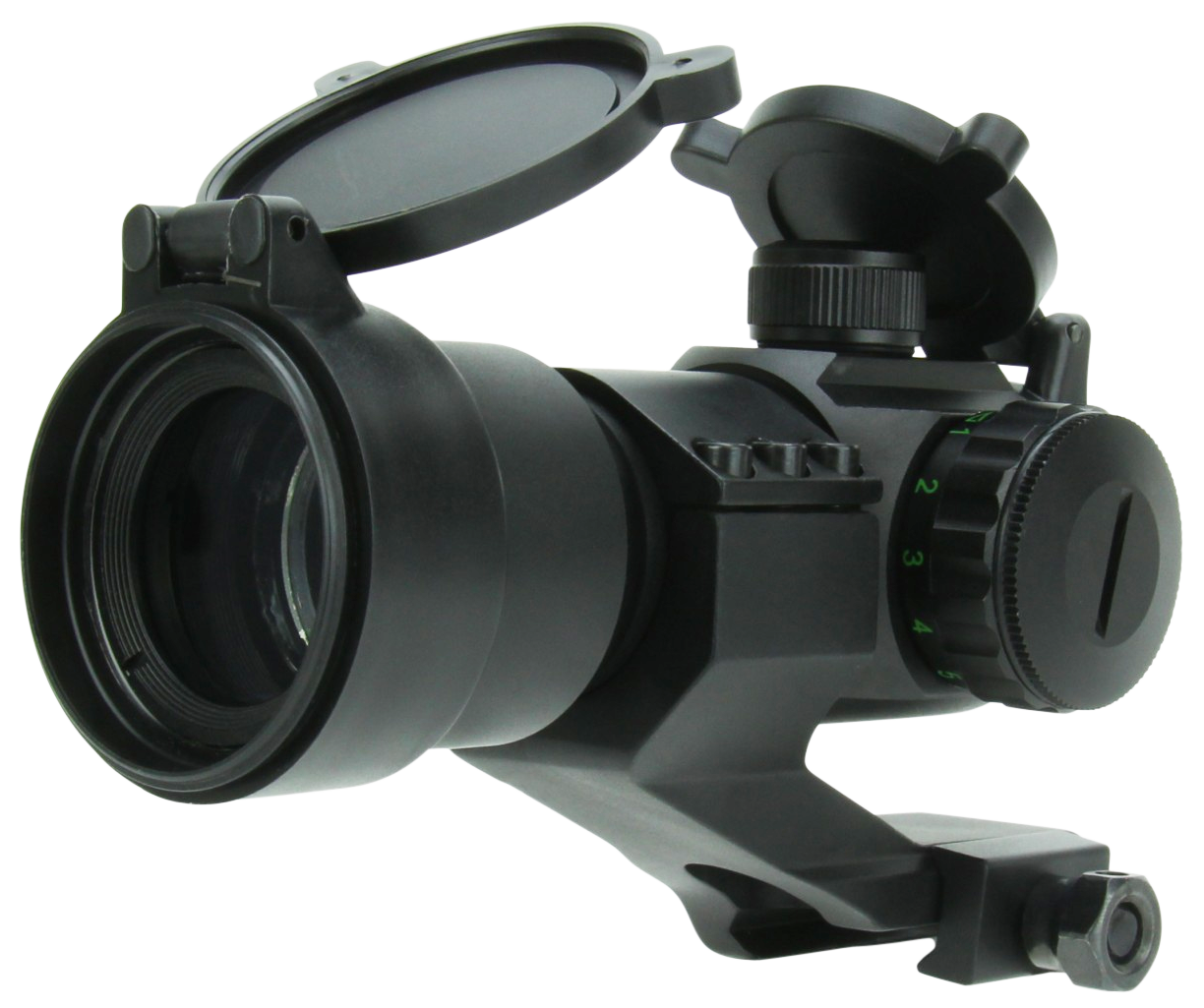 Tacfire 1x30 Dual Illuminated Red Dot with Cantilever Mount - Black